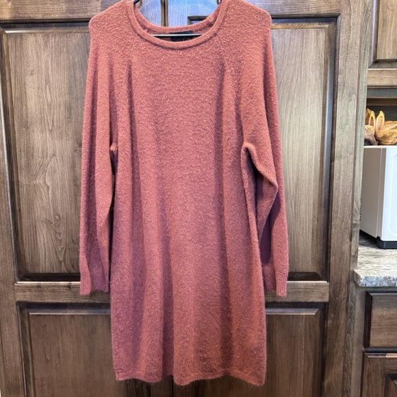 Express Rust Red Long Sleeve Sweater Dress Women's Small – Soft Knit - Picture 1 of 7